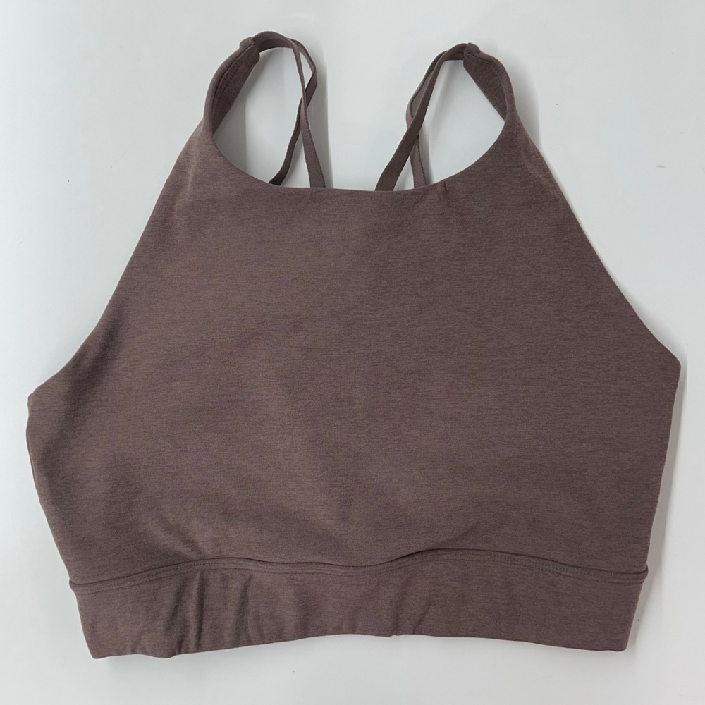 Beyond Yoga Spacedye Enlighten Long Line Bra Tank Women's Size Medium Brown - Picture 3 of 7